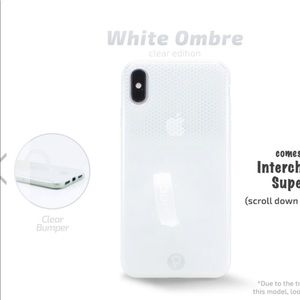 iPhone X Max LoopyCase. White ombré.